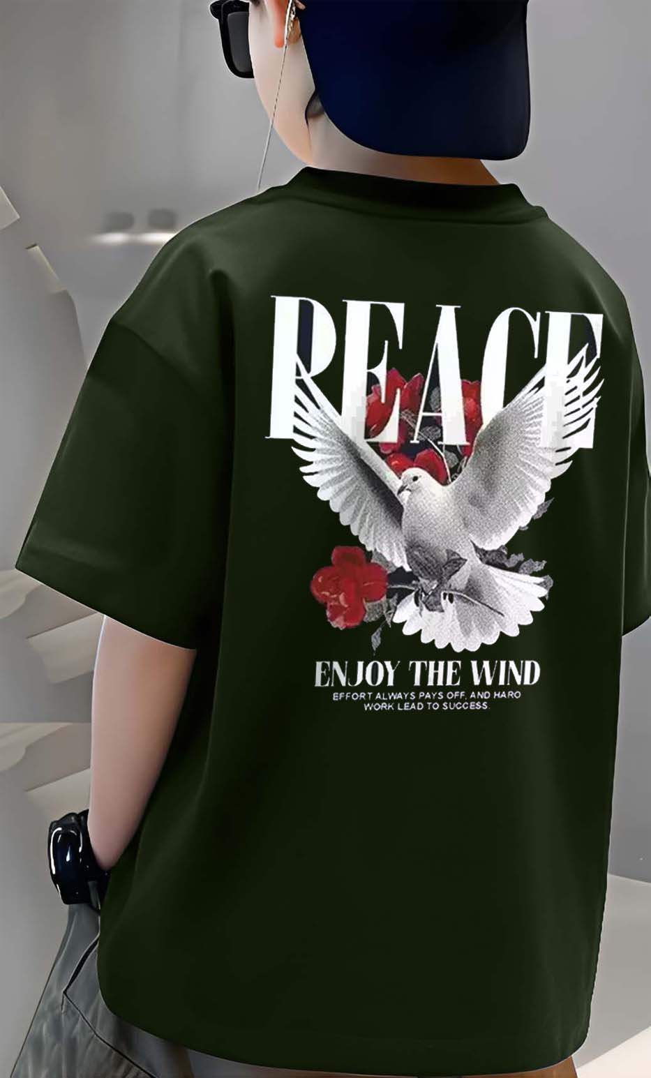 Peace  - Boys Over Size Printed T-shirt