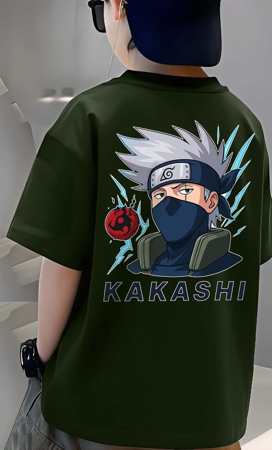 New Boys Kakashi - Boys Over Size Printed T-shirt