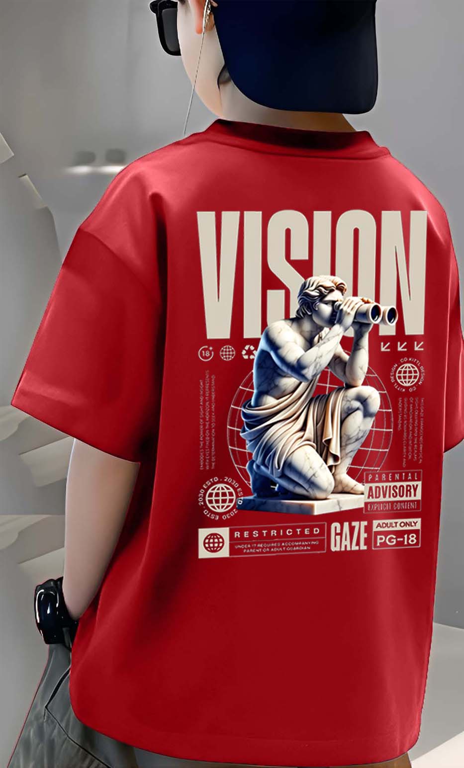 Vision - Boys Over Size Printed T-shirt