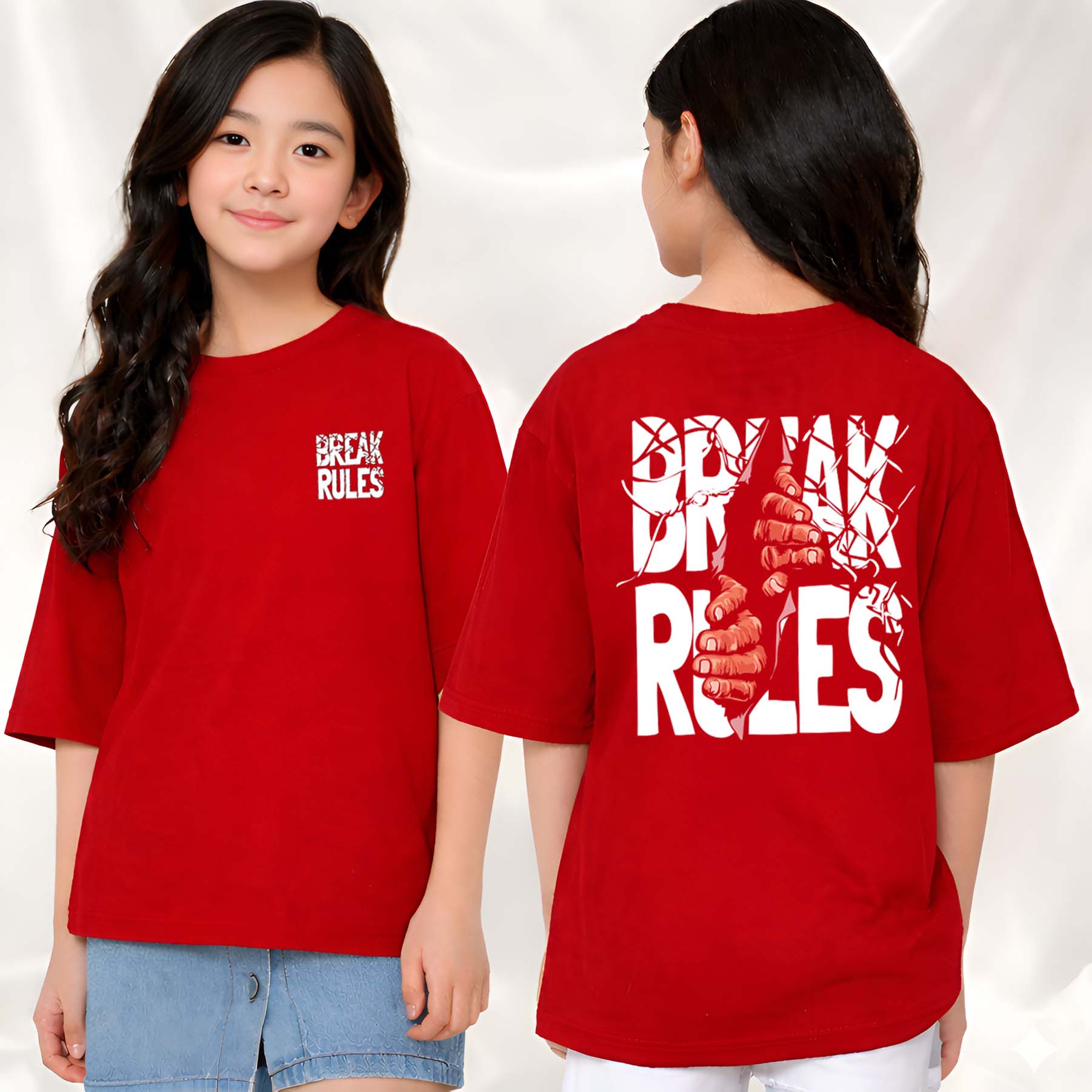 BreakRules  - kids Girls over sized T shirt