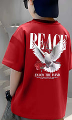Peace  - Boys Over Size Printed T-shirt