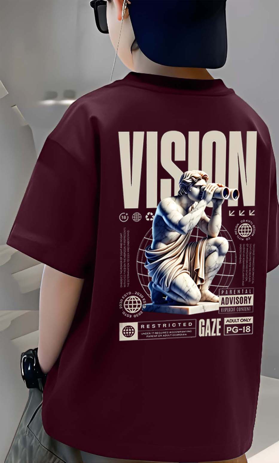 Vision - Boys Over Size Printed T-shirt