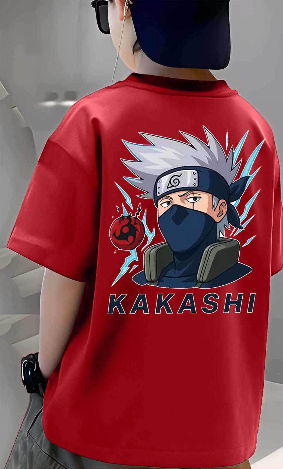 New Boys Kakashi - Boys Over Size Printed T-shirt