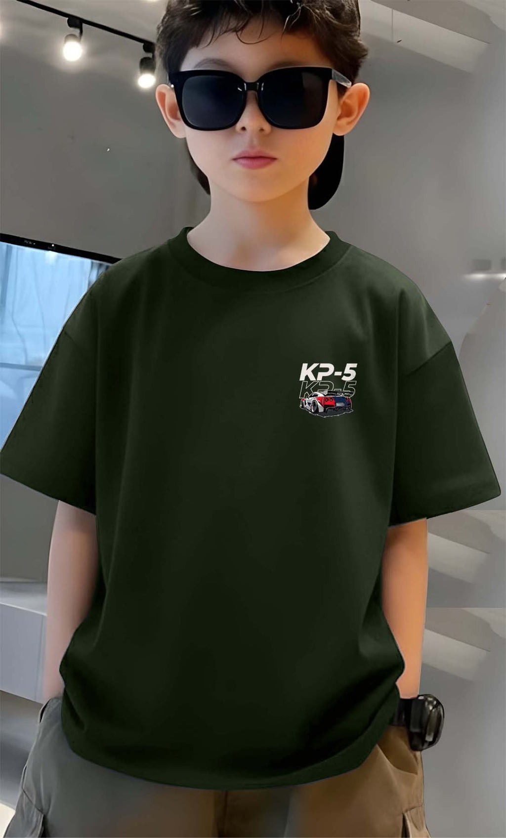Car - Boys Over Size Printed T-shirt