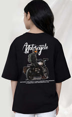 MotorCycle  - kids Girls Over sized T shirt