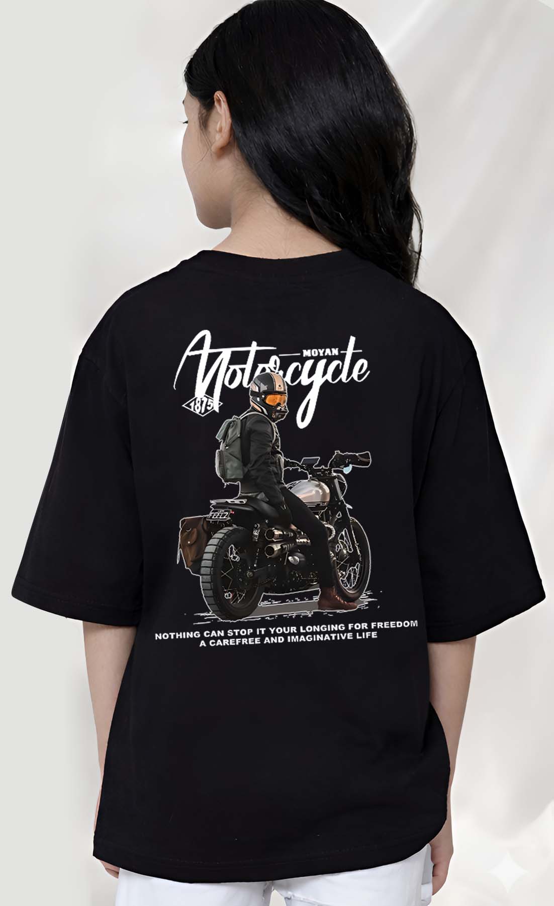 MotorCycle  - kids Girls Over sized T shirt
