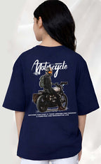 MotorCycle  - kids Girls Over sized T shirt