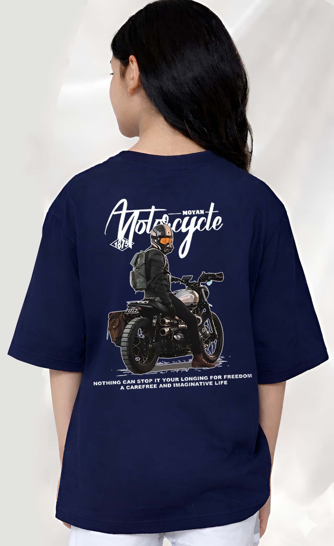 MotorCycle  - kids Girls Over sized T shirt