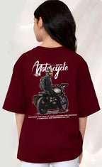 MotorCycle  - kids Girls Over sized T shirt