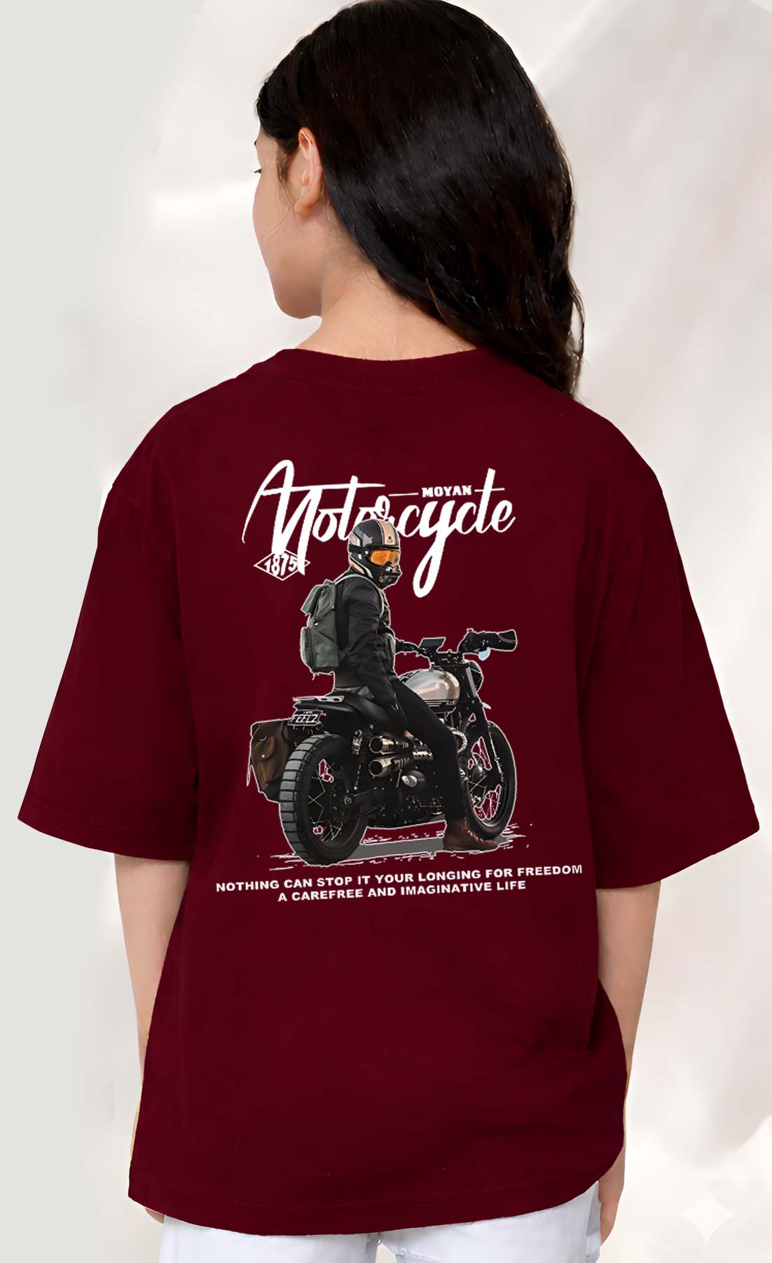 MotorCycle  - kids Girls Over sized T shirt
