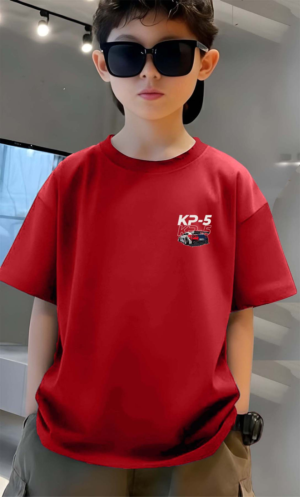 Car - Boys Over Size Printed T-shirt