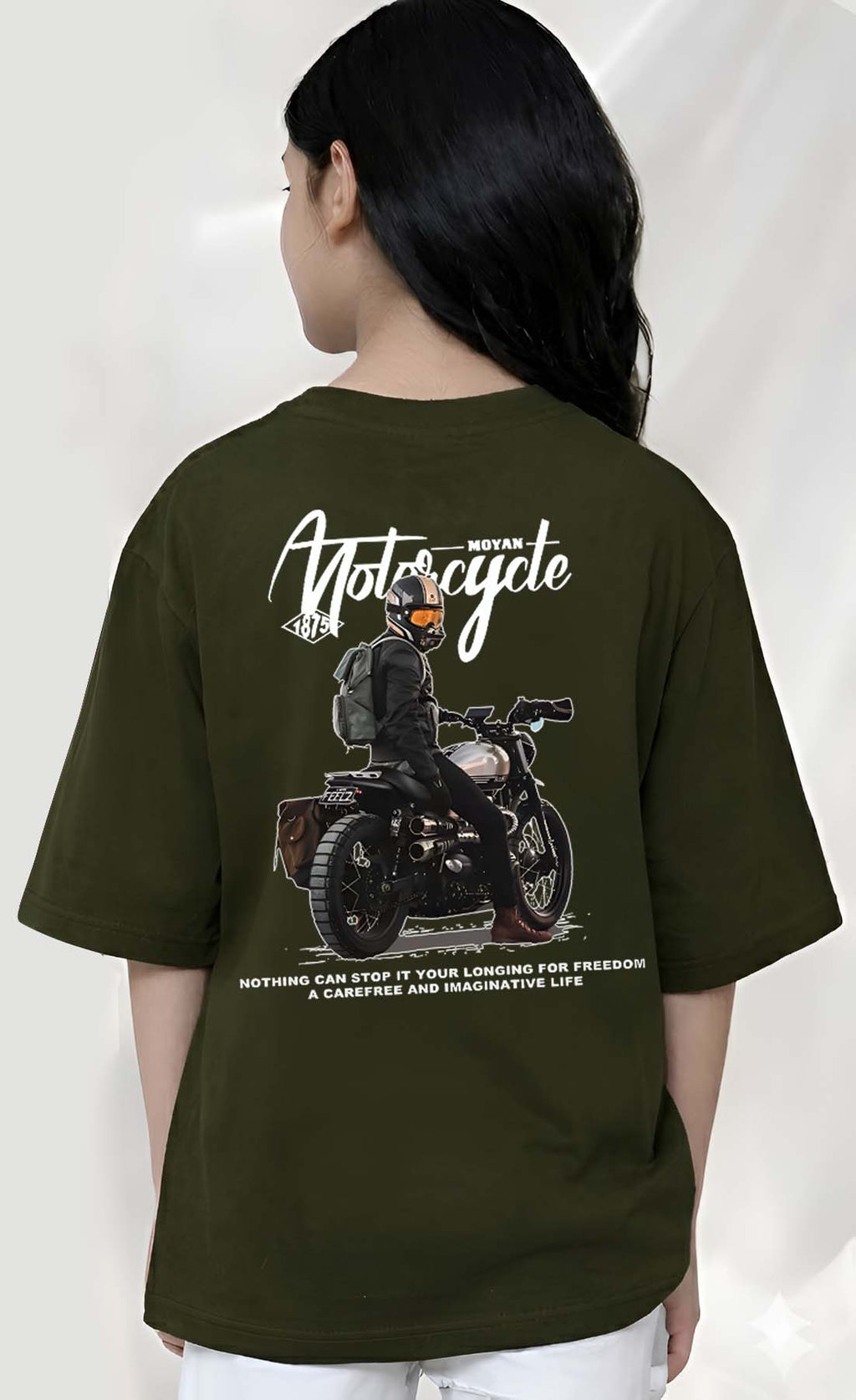 MotorCycle  - kids Girls Over sized T shirt
