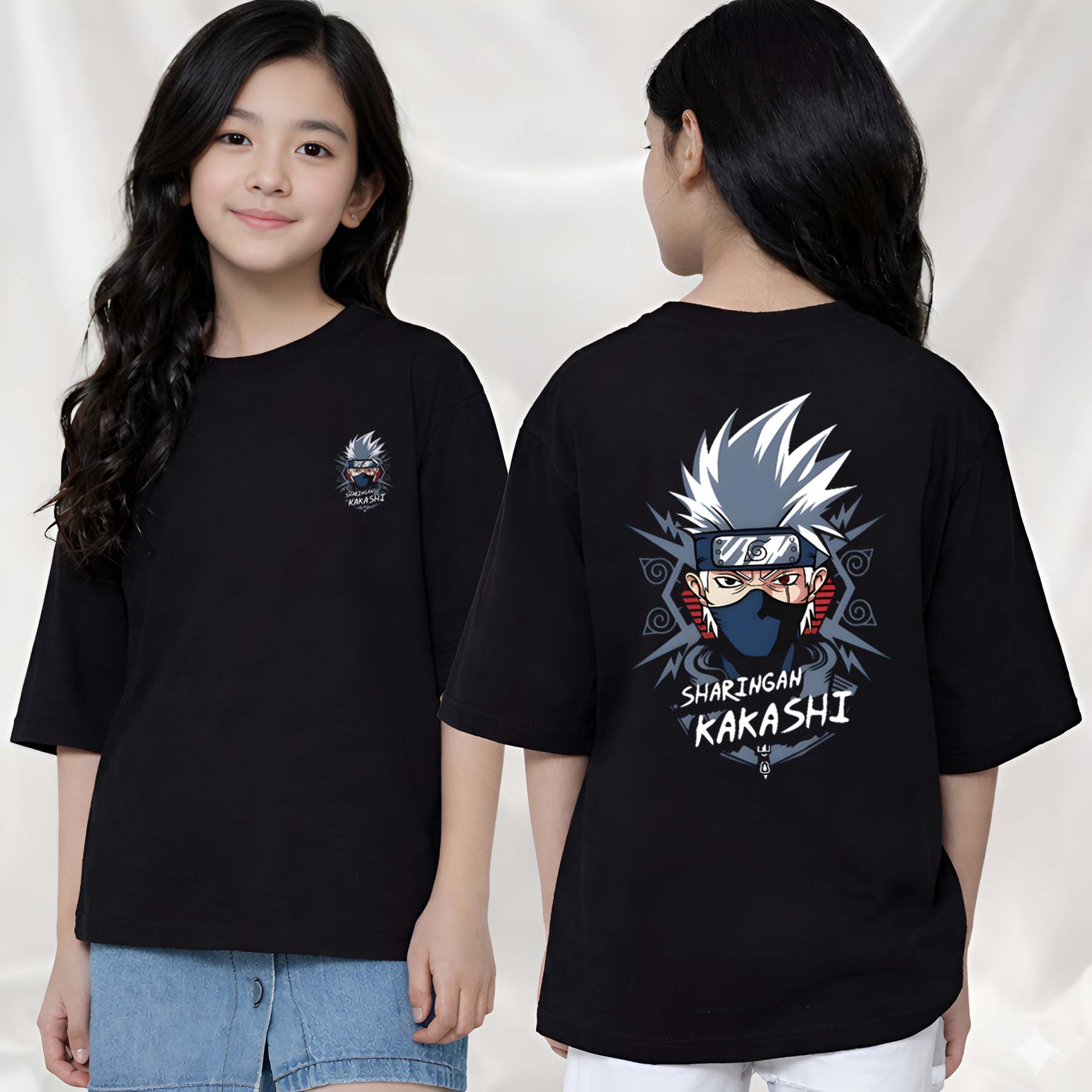 Kakashi  - kids Girls Over sized T shirt