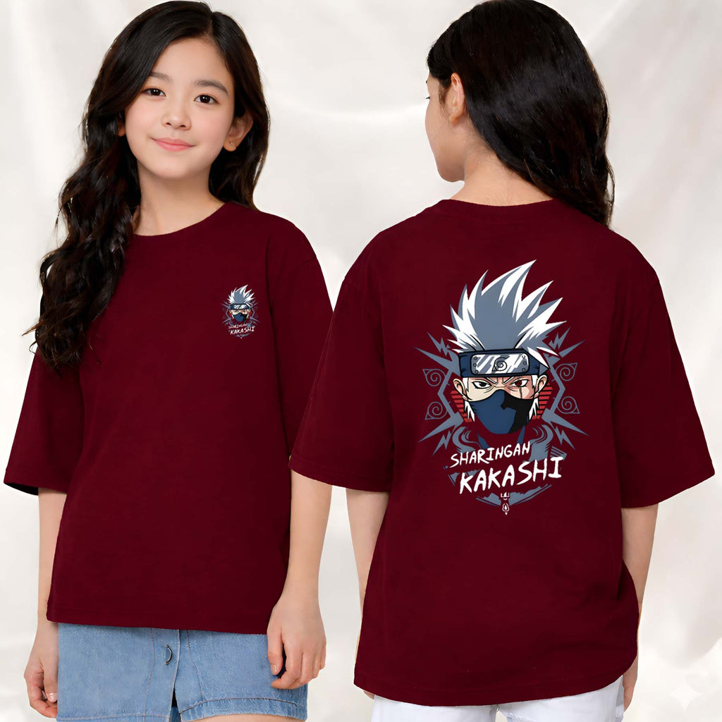 Kakashi  - kids Girls Over sized T shirt