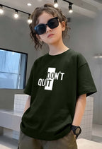Don'tQuit - kids Girls Over sized T shirt