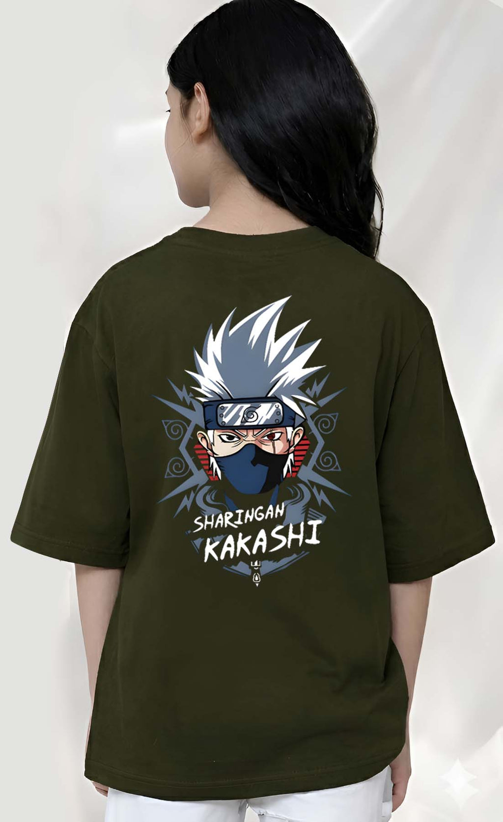 Kakashi  - kids Girls Over sized T shirt