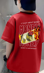 Fire Money - Boys Over Size Printed T-shirt