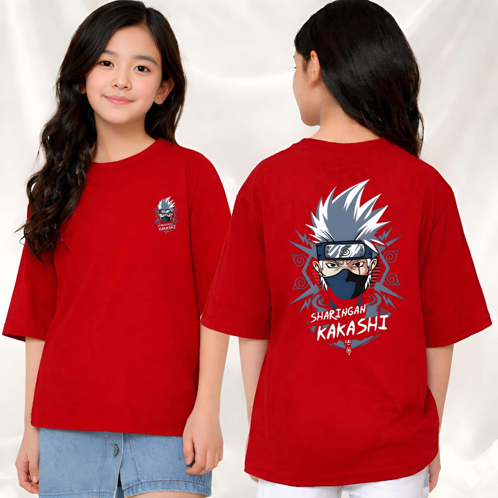 Kakashi  - kids Girls Over sized T shirt