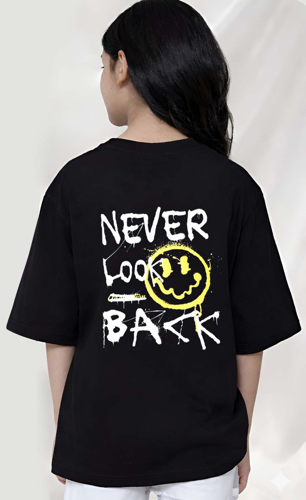 Never  - kids Girls Over sized T shirt