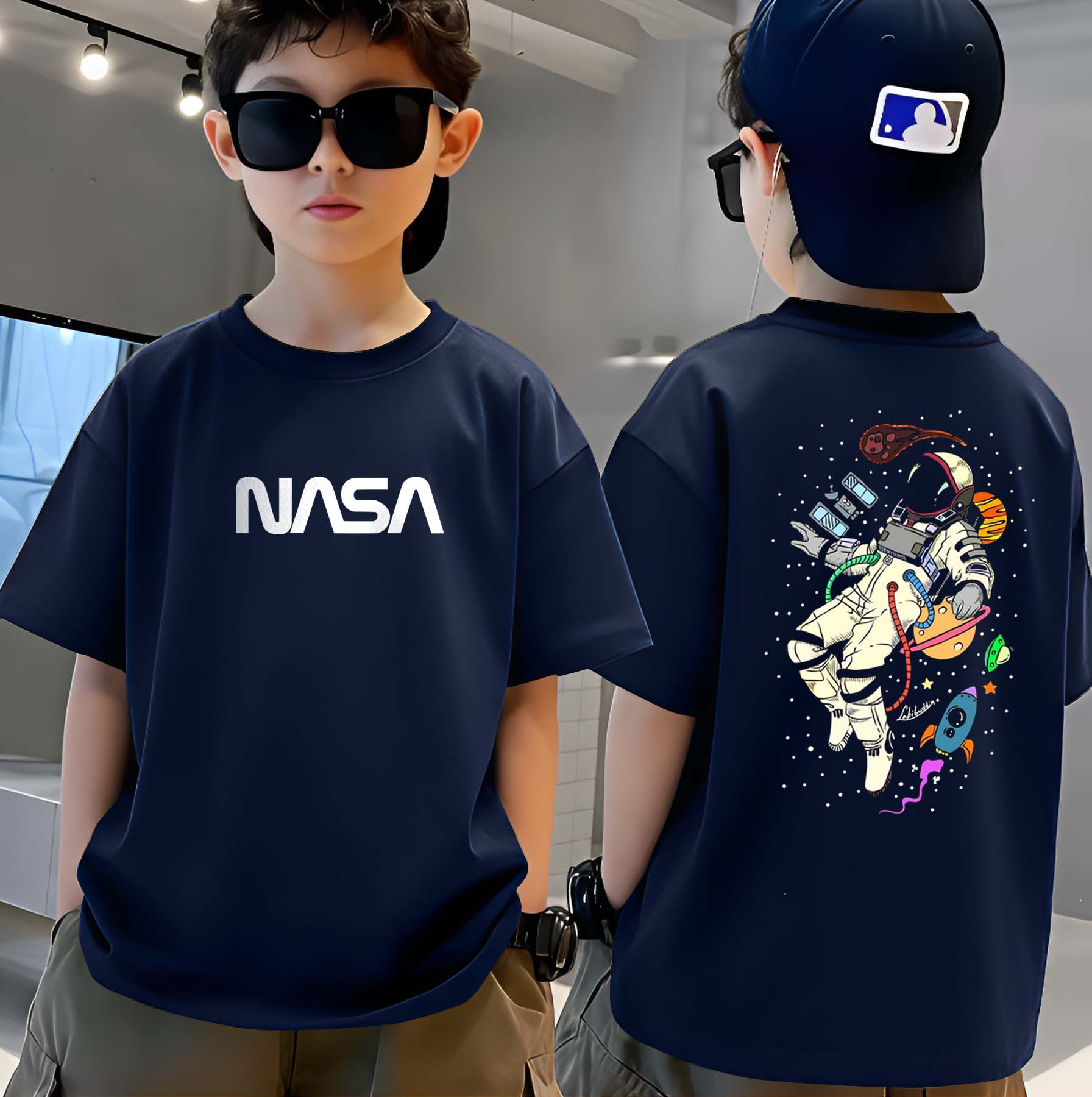 Nasa - Boys Over Size Printed T-shirt