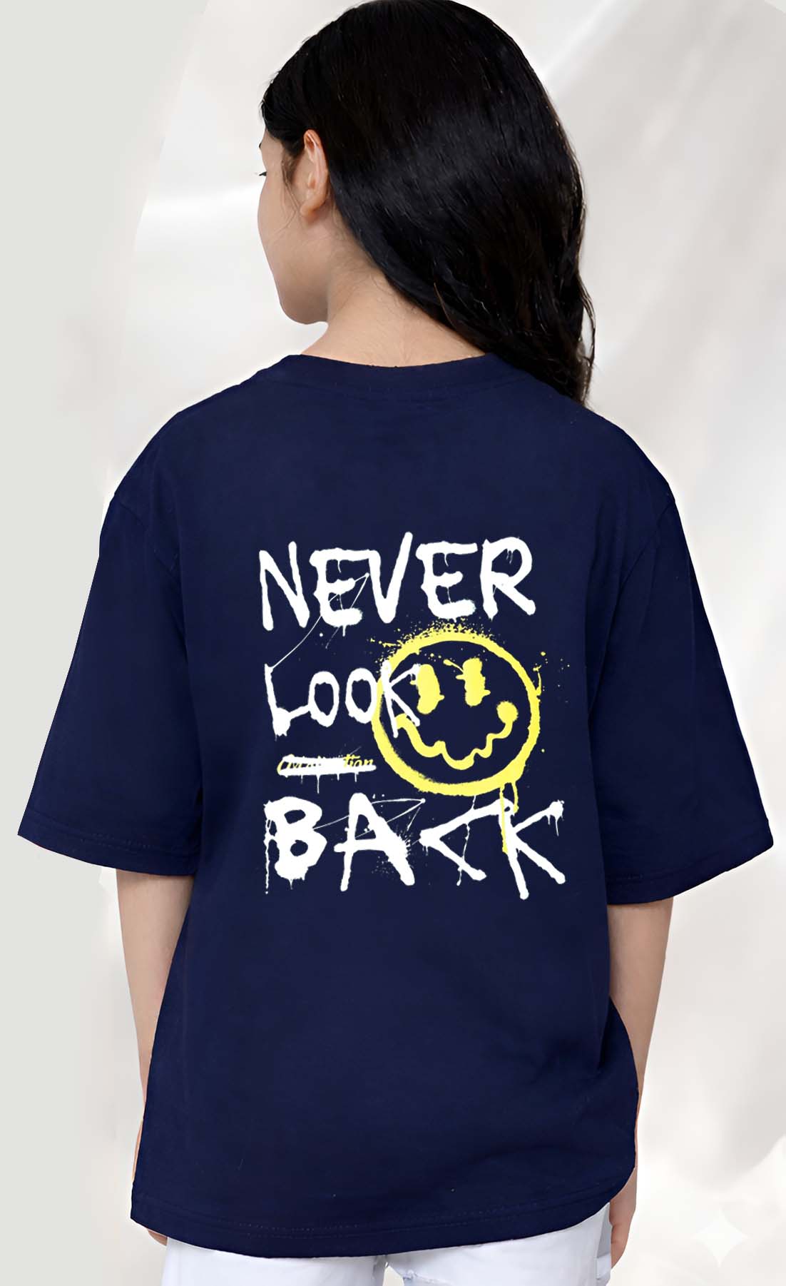 Never  - kids Girls Over sized T shirt