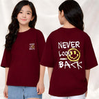Never  - kids Girls Over sized T shirt