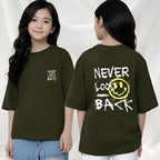 Never  - kids Girls Over sized T shirt