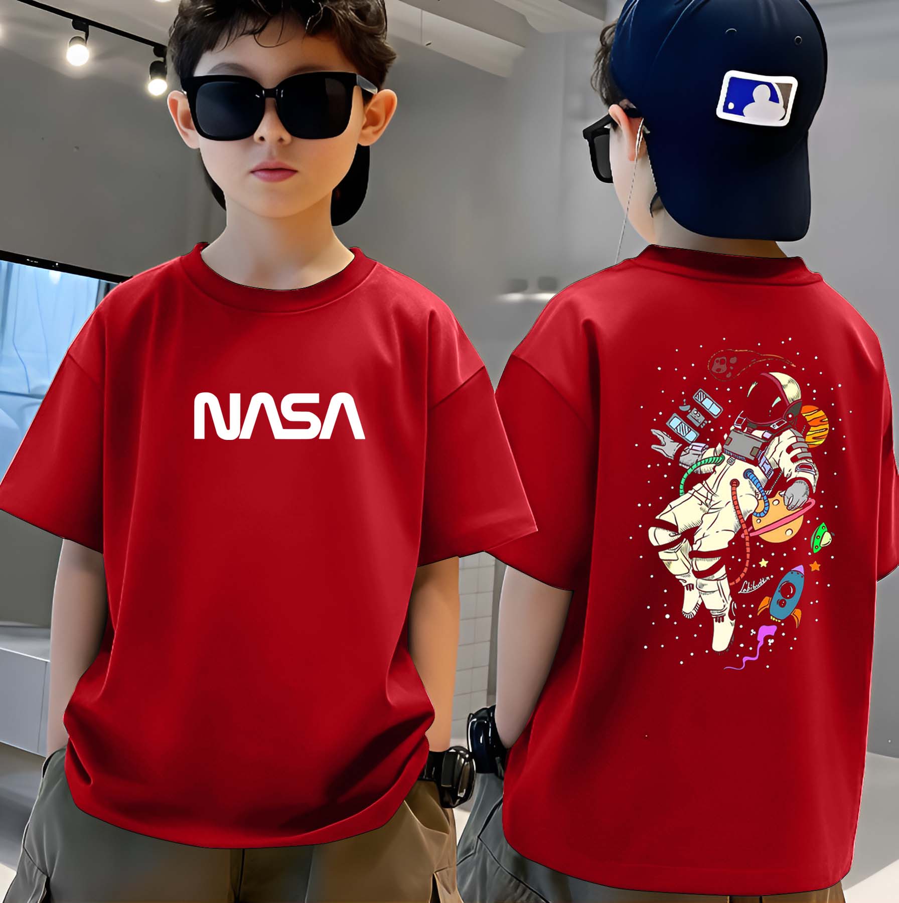 Nasa - Boys Over Size Printed T-shirt