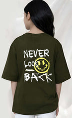Never  - kids Girls Over sized T shirt