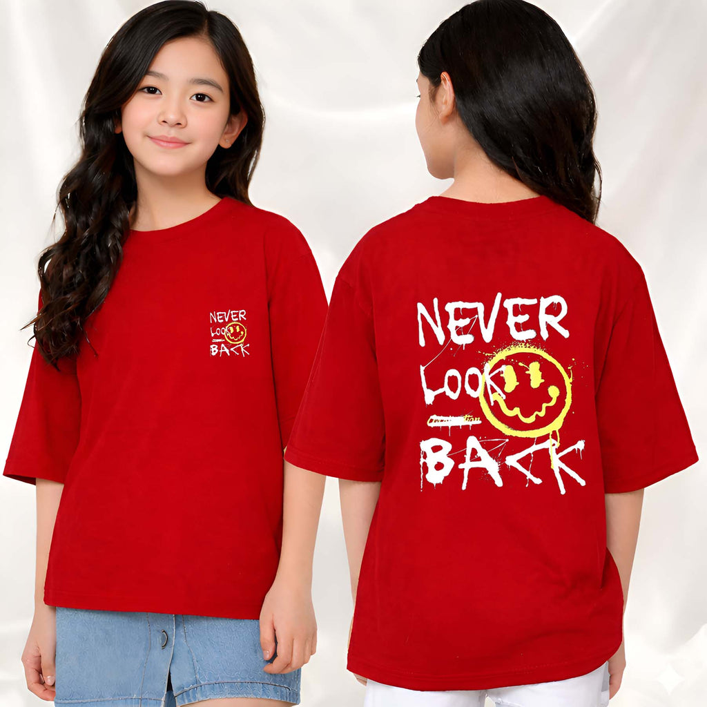 Never  - kids Girls Over sized T shirt
