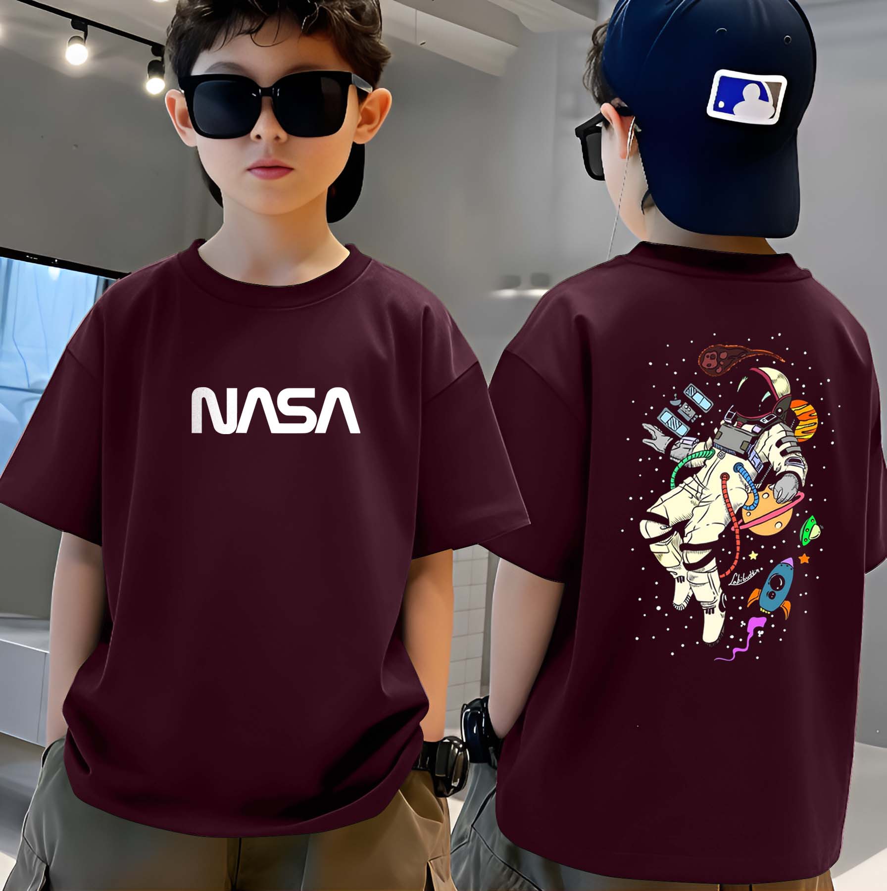 Nasa - Boys Over Size Printed T-shirt
