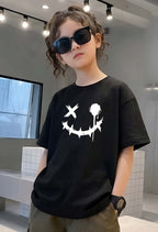Smiley - kids Girls Over sized T shirt