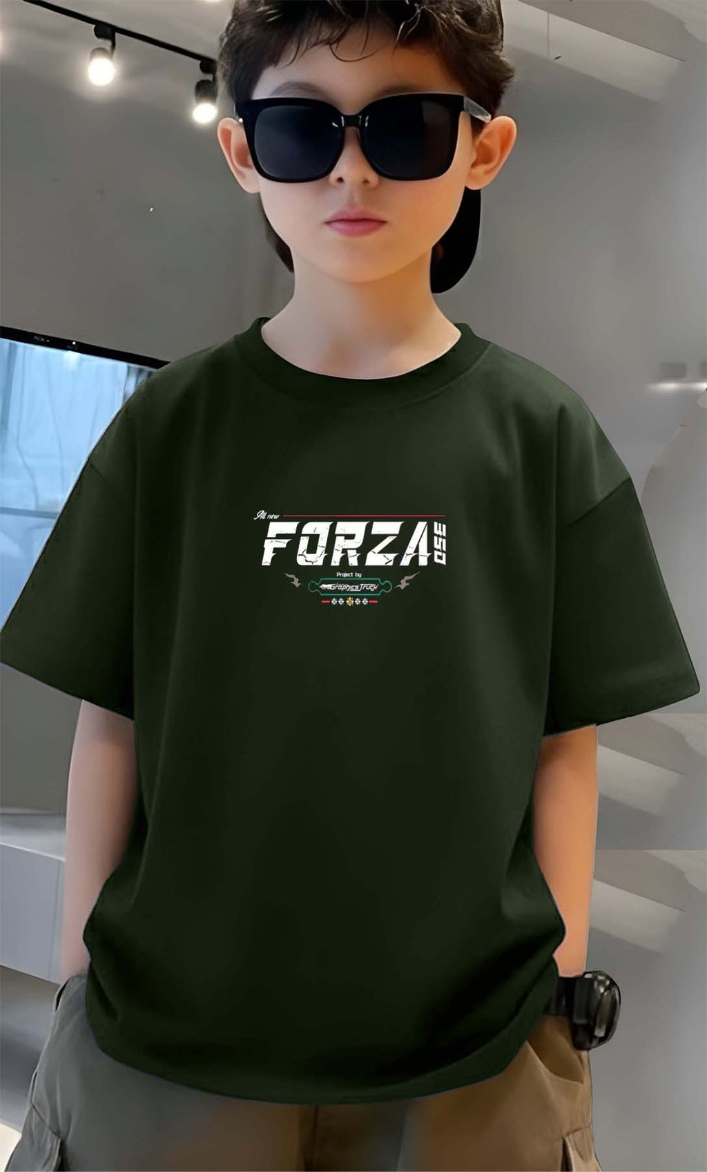Forza - Boys Over Size Printed T-shirt
