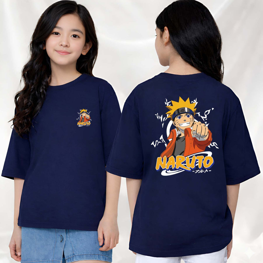 Narutto  - kids Girls Over sized T shirt