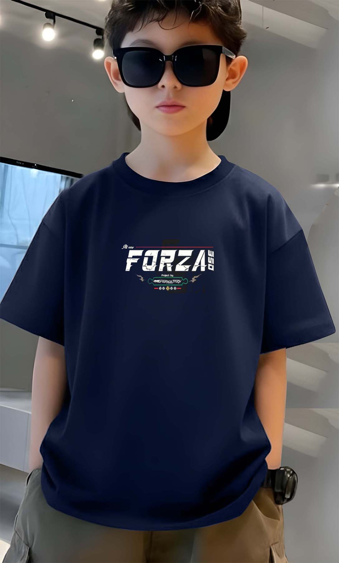 Forza - Boys Over Size Printed T-shirt