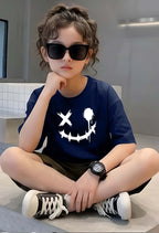Smiley - kids Girls Over sized T shirt