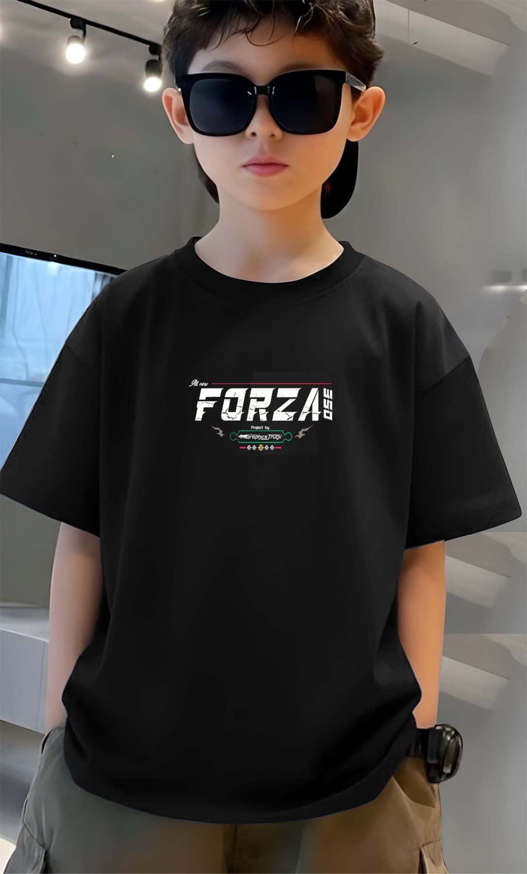 Forza - Boys Over Size Printed T-shirt