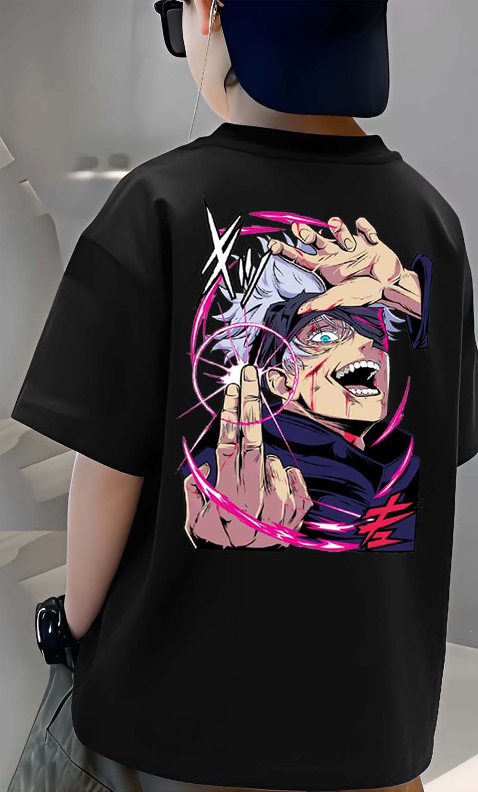 Anime - Boys Over Size Printed T-shirt