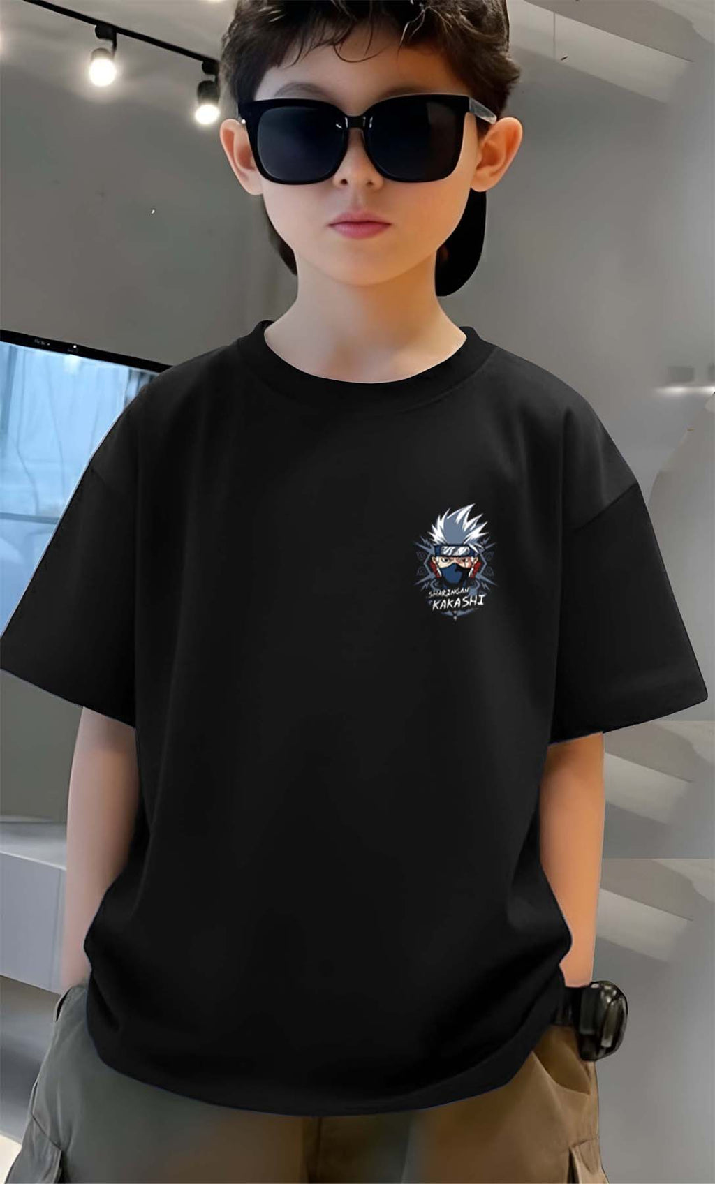 Kakashi - Boys Over Size Printed T-shirt
