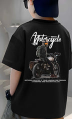MotorCycle - Boys Over Size Printed T-shirt