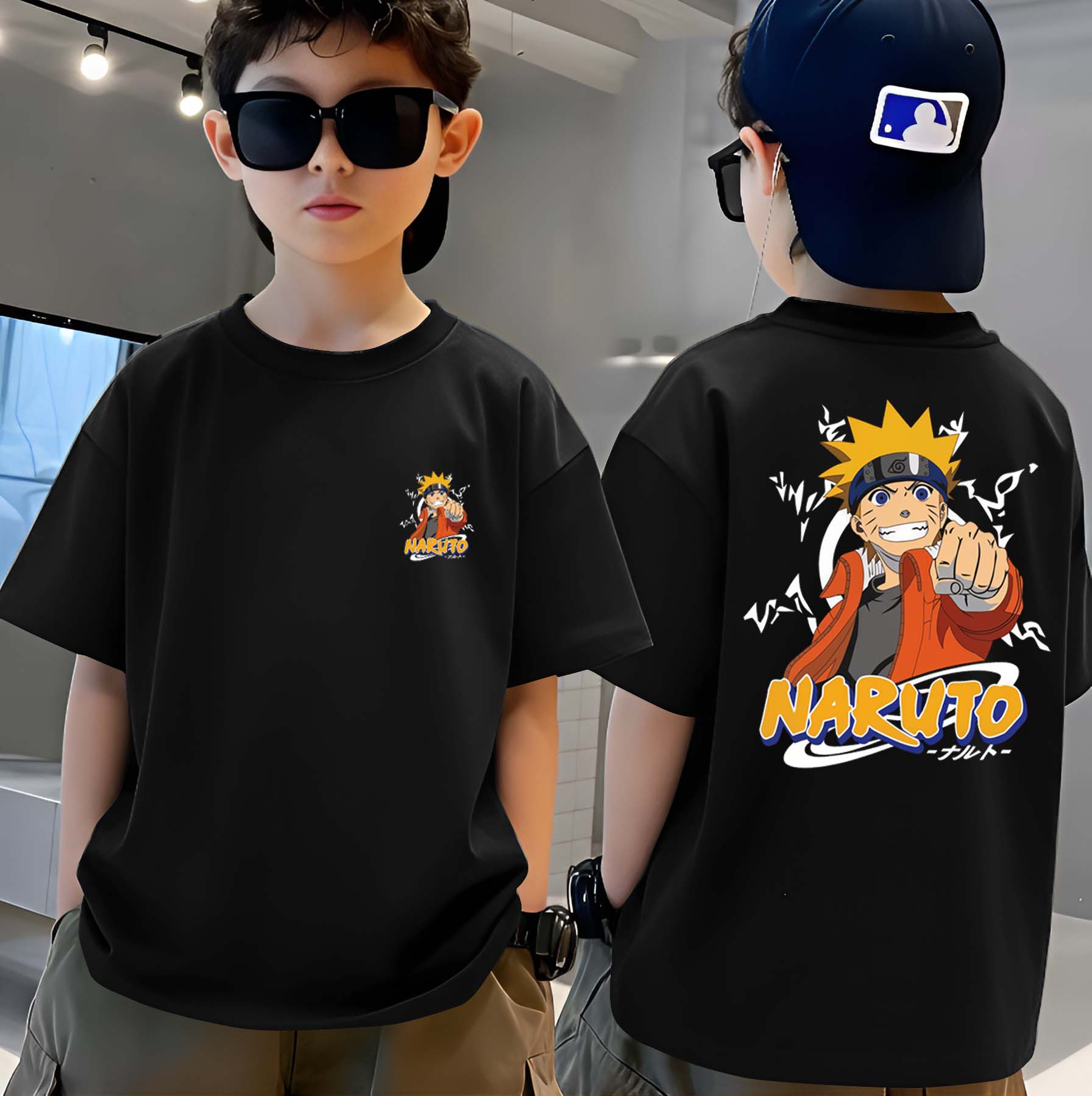 Narutto - Boys Over Size Printed T-shirt