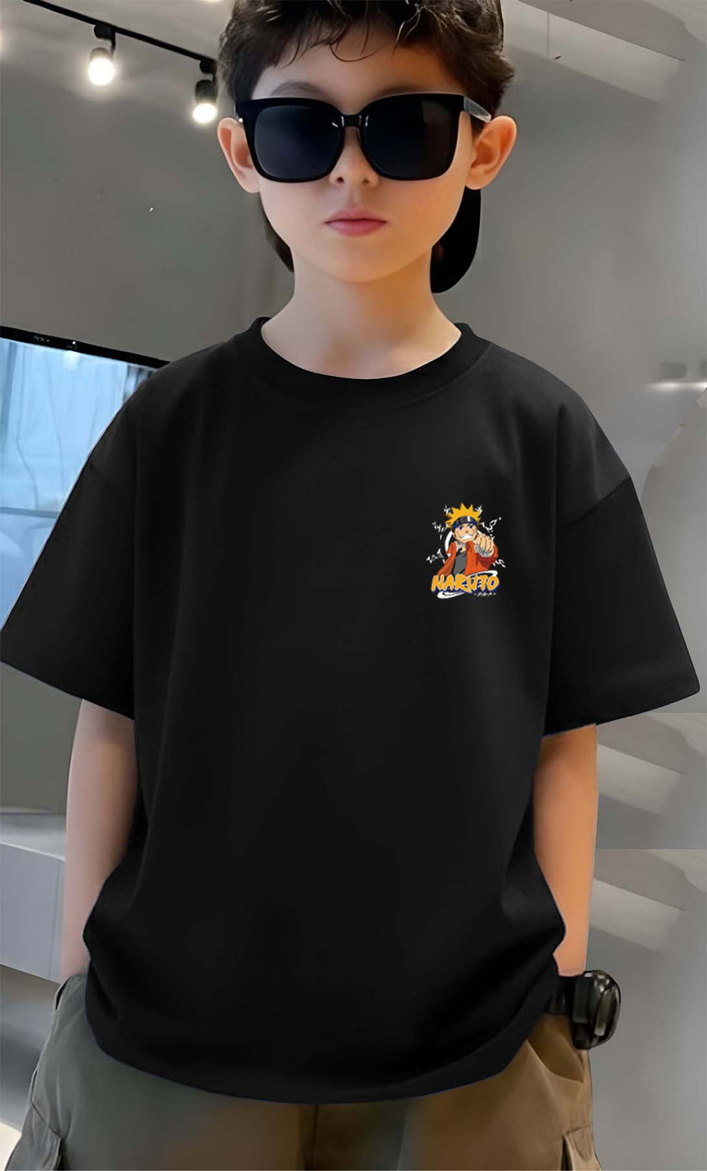 Narutto - Boys Over Size Printed T-shirt