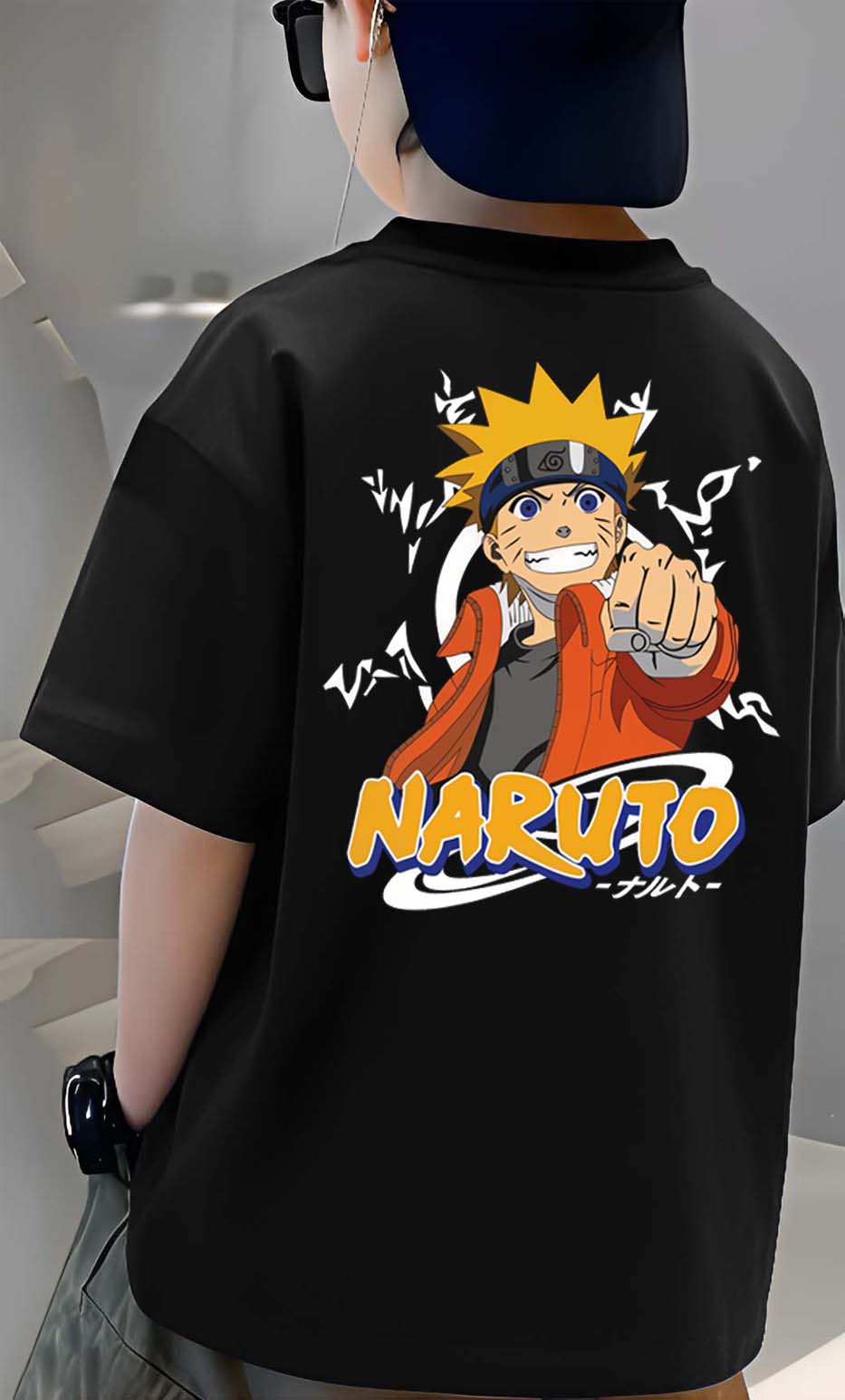 Narutto - Boys Over Size Printed T-shirt