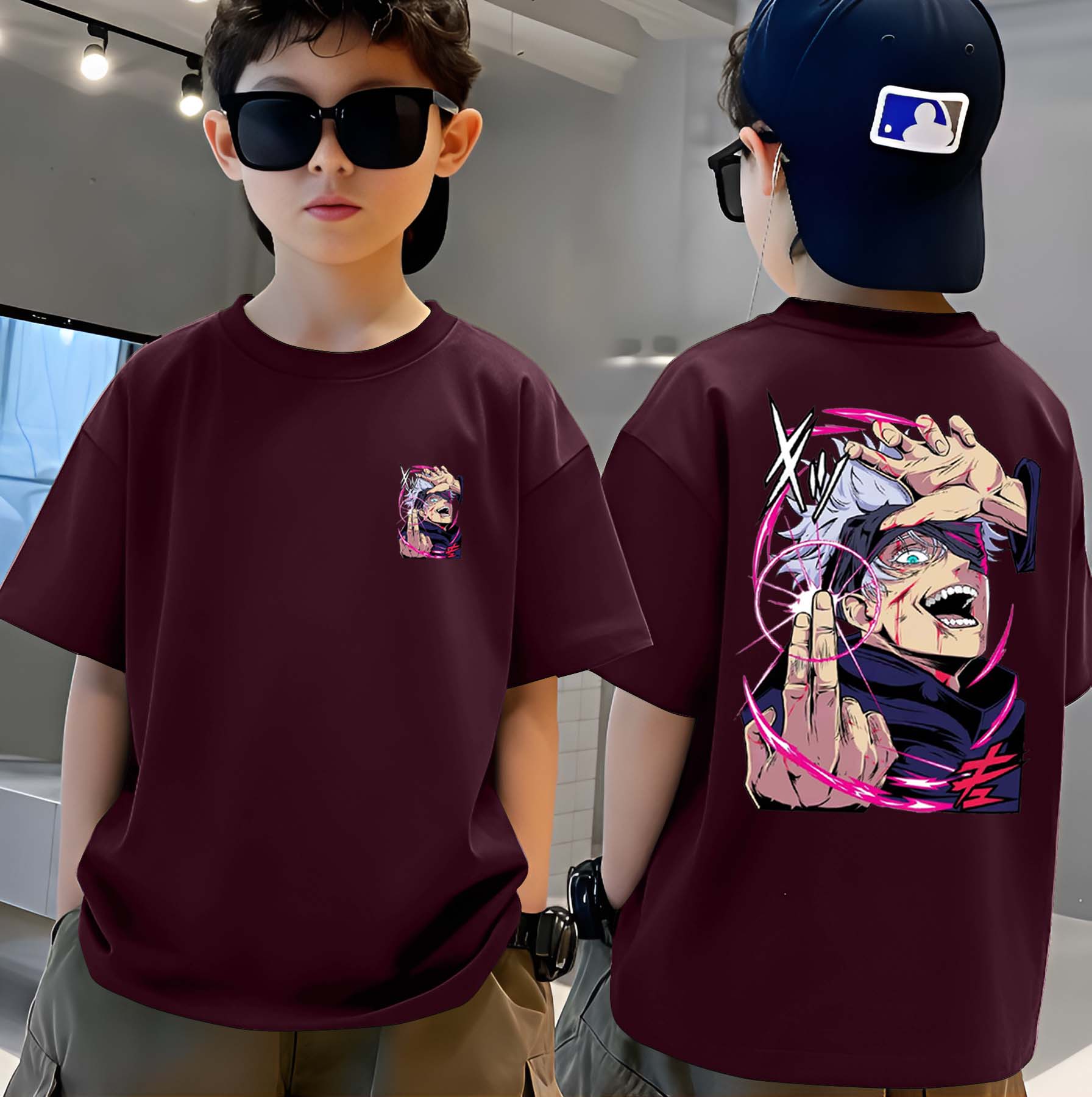 Anime - Boys Over Size Printed T-shirt