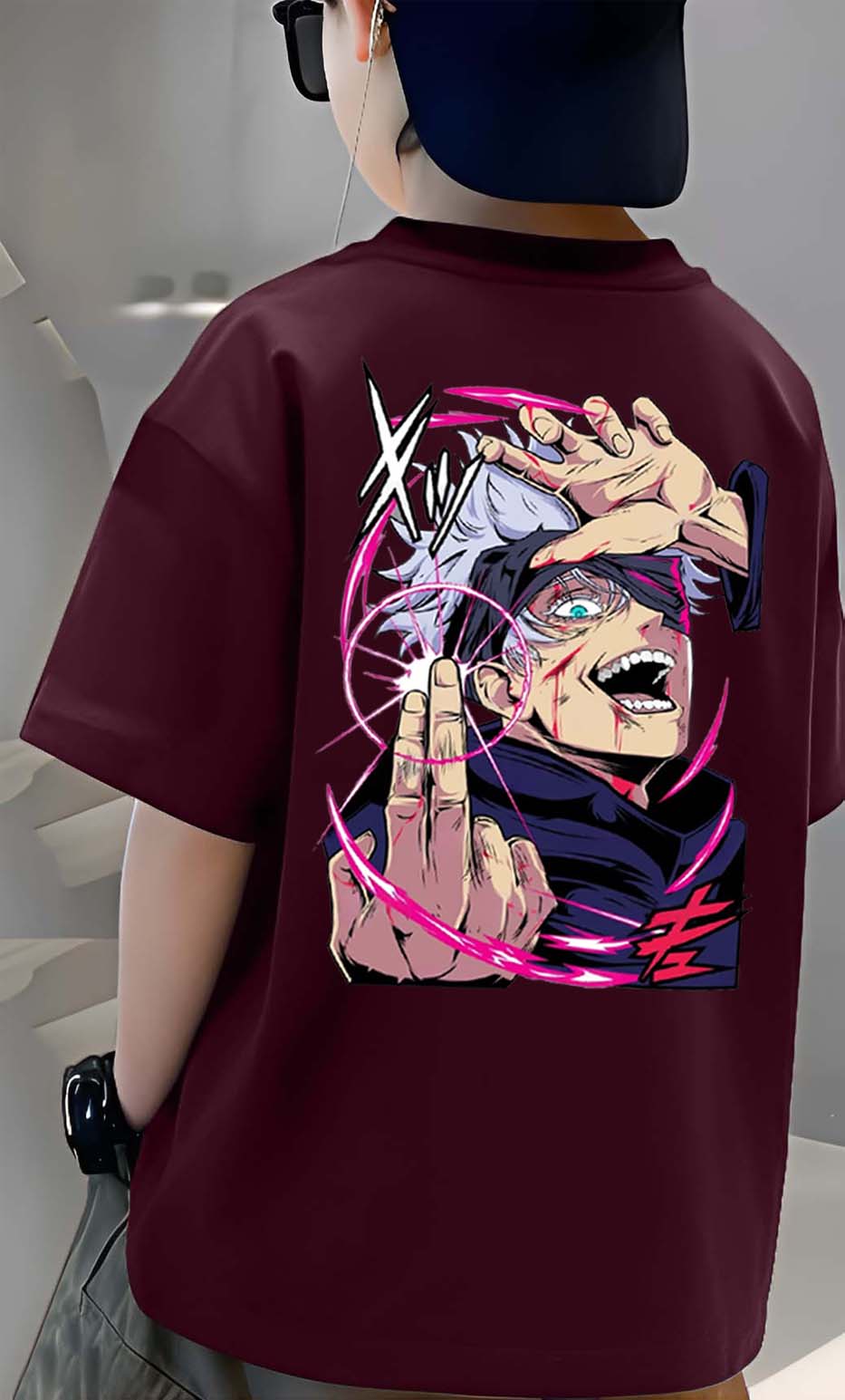 Anime - Boys Over Size Printed T-shirt