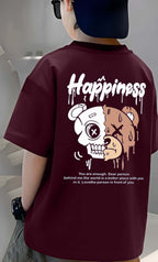 Happiness - Boys Over Size Printed T-shirt