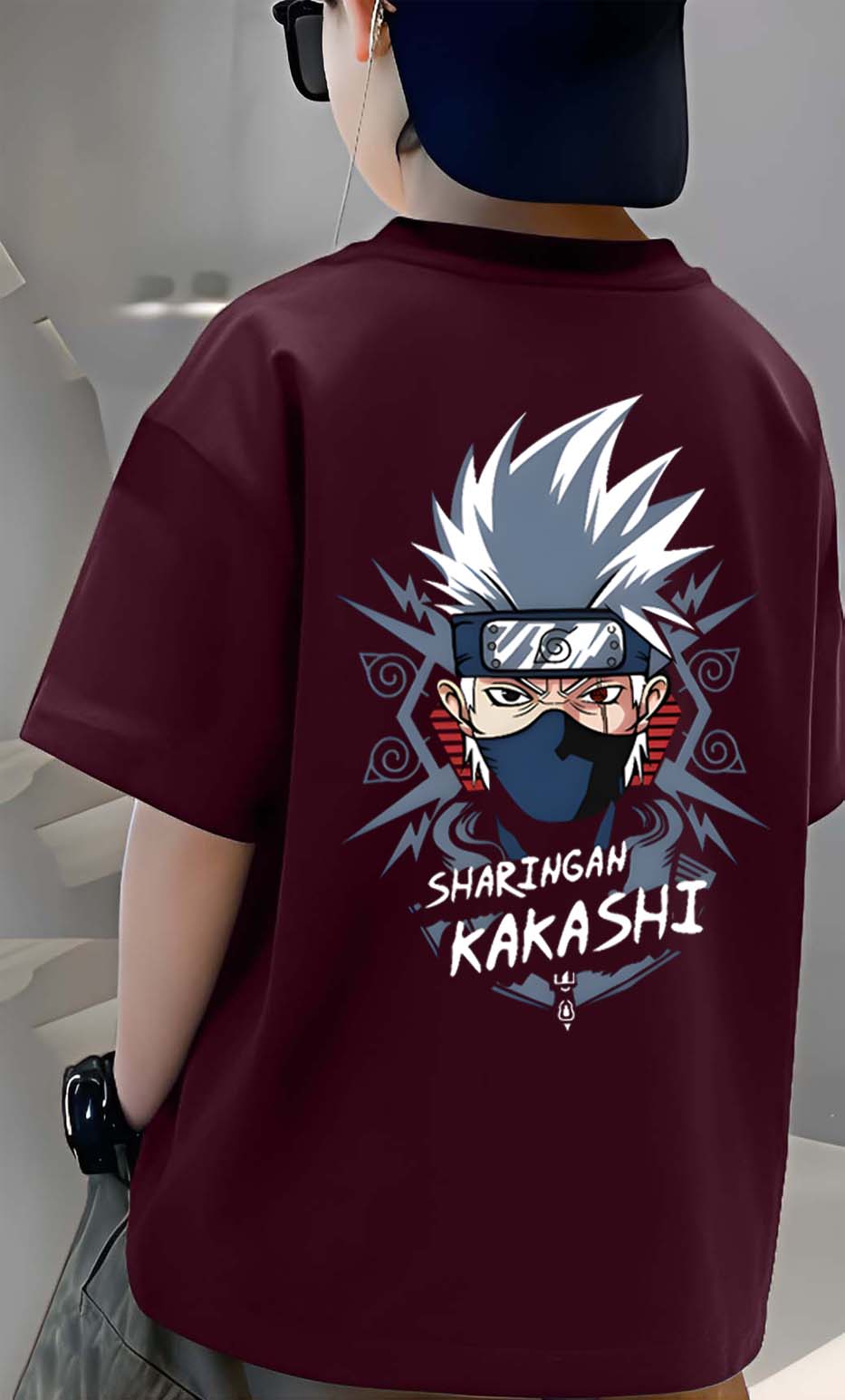 Kakashi - Boys Over Size Printed T-shirt