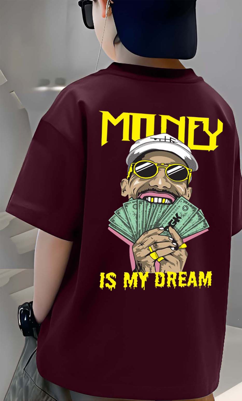 Money - Boys Over Size Printed T-shirt