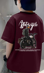 MotorCycle - Boys Over Size Printed T-shirt