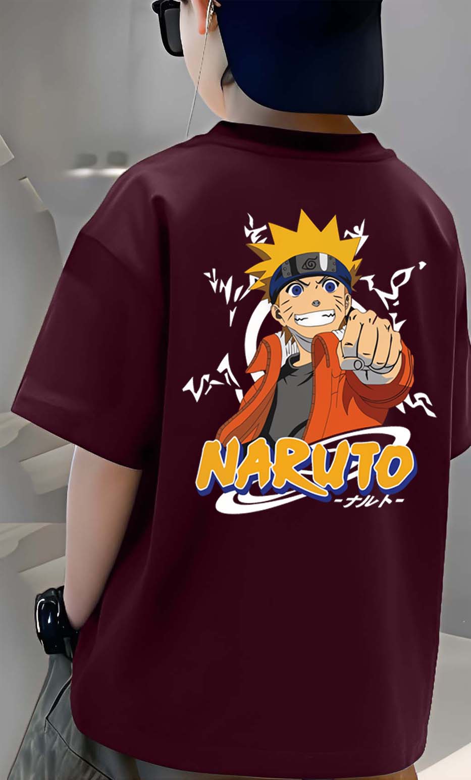Narutto - Boys Over Size Printed T-shirt